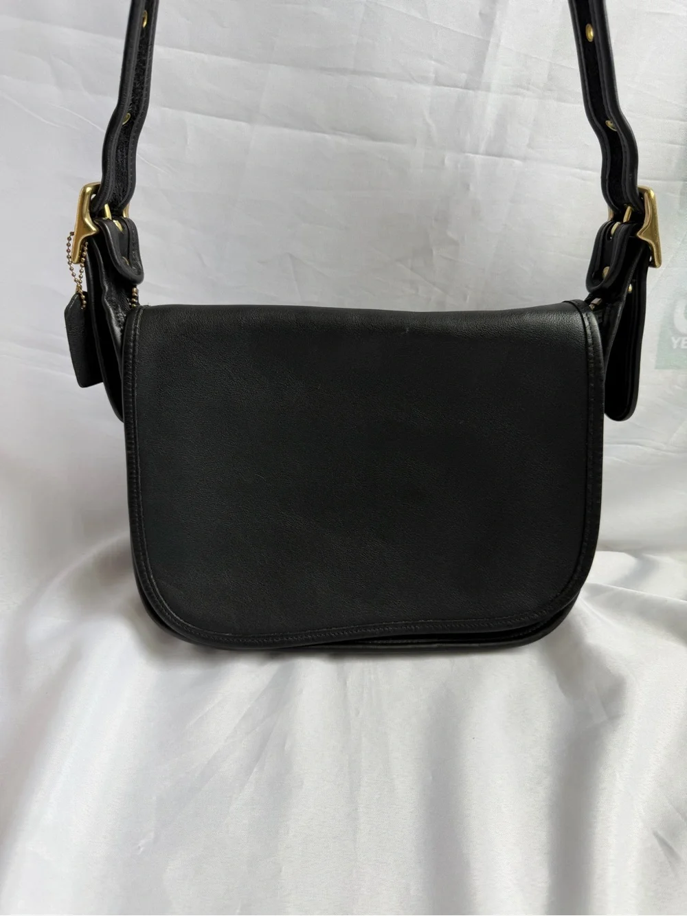 Vintage Coach Legacy Patricia 9951 Black Leather Saddle Crossbody Bag USA Era - Picture 8 of 16
